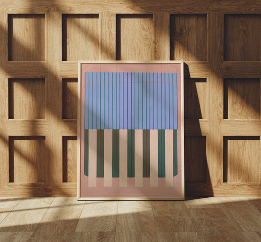 Meridian No. 15 Geometric Abstract Art Print