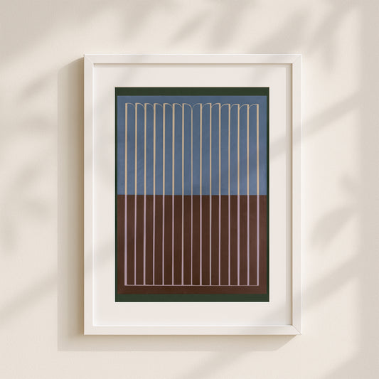 Meridian No. 16 Geometric Abstract Art Print