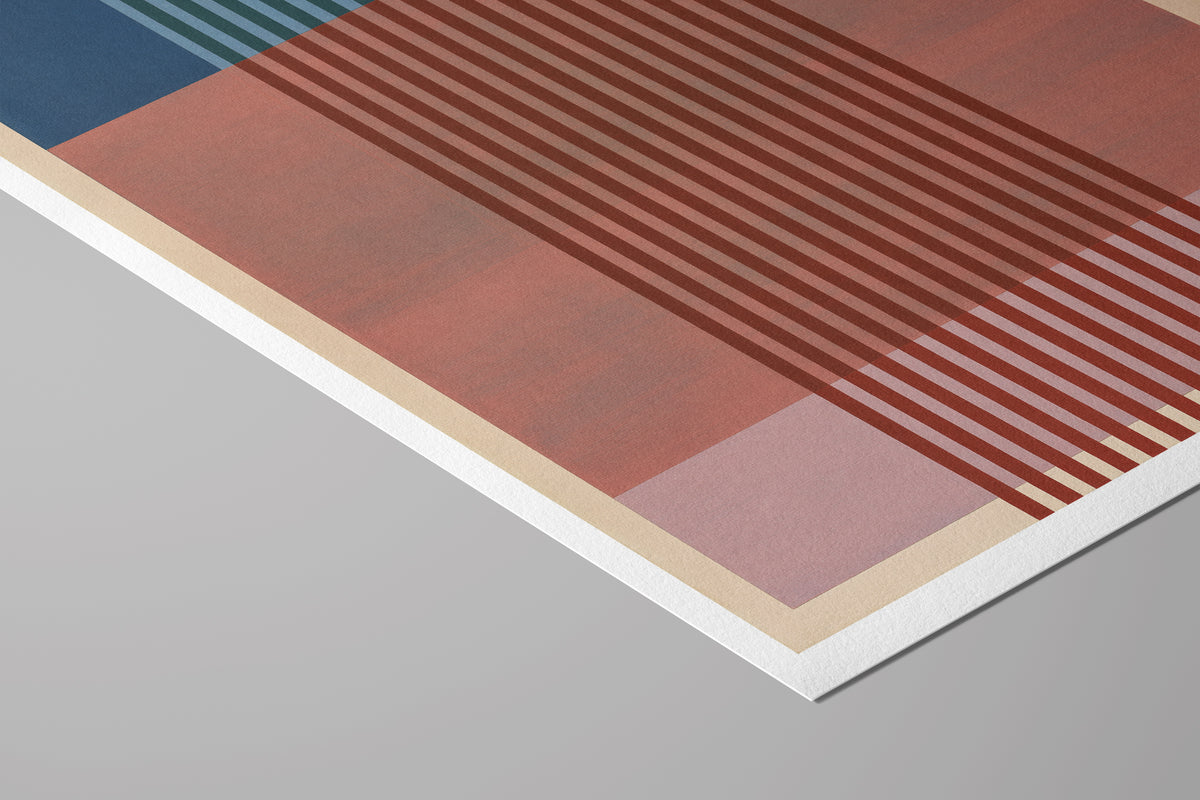 Meridian No. 19 Geometric Abstract Art Print