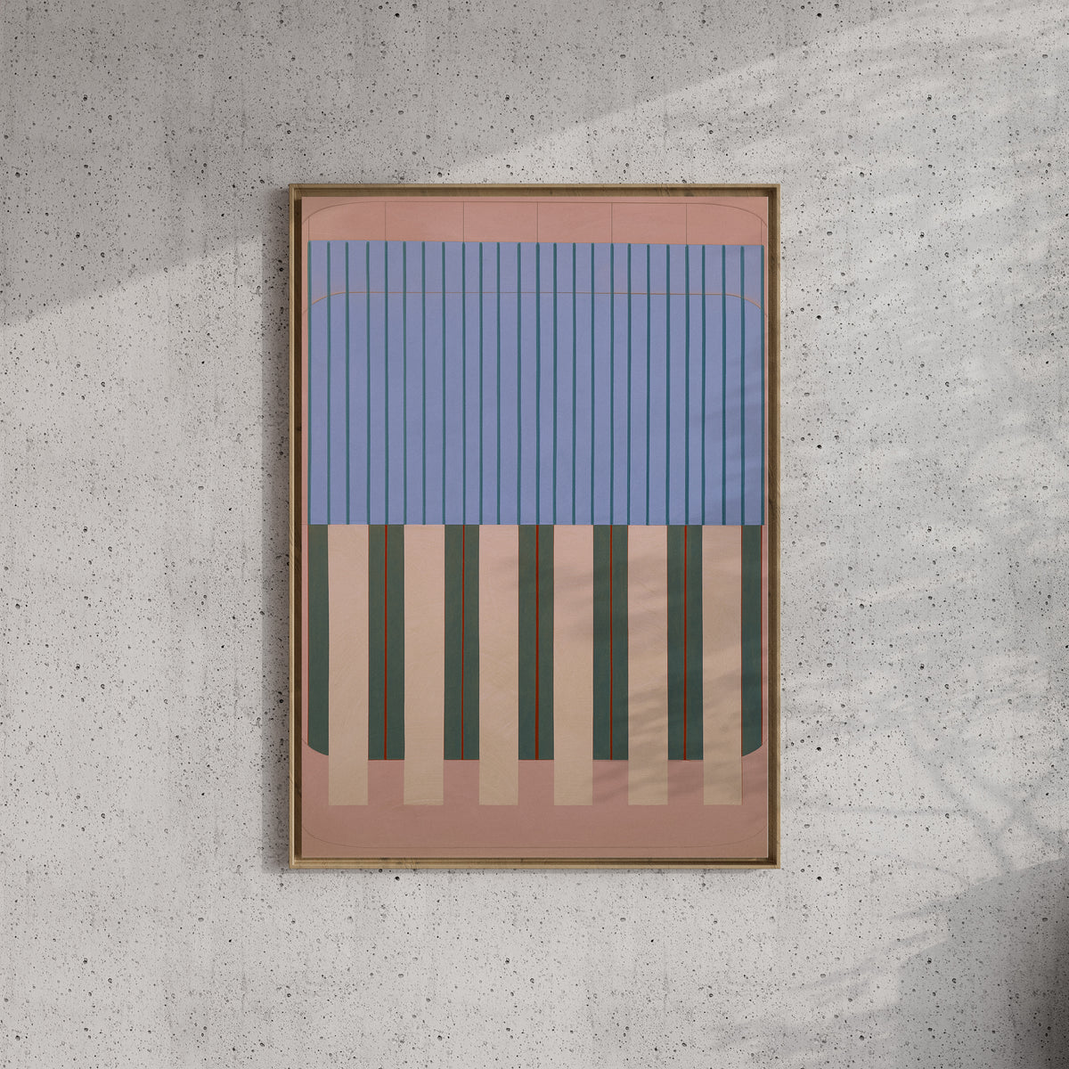 Meridian No. 15 Geometric Abstract Art Print