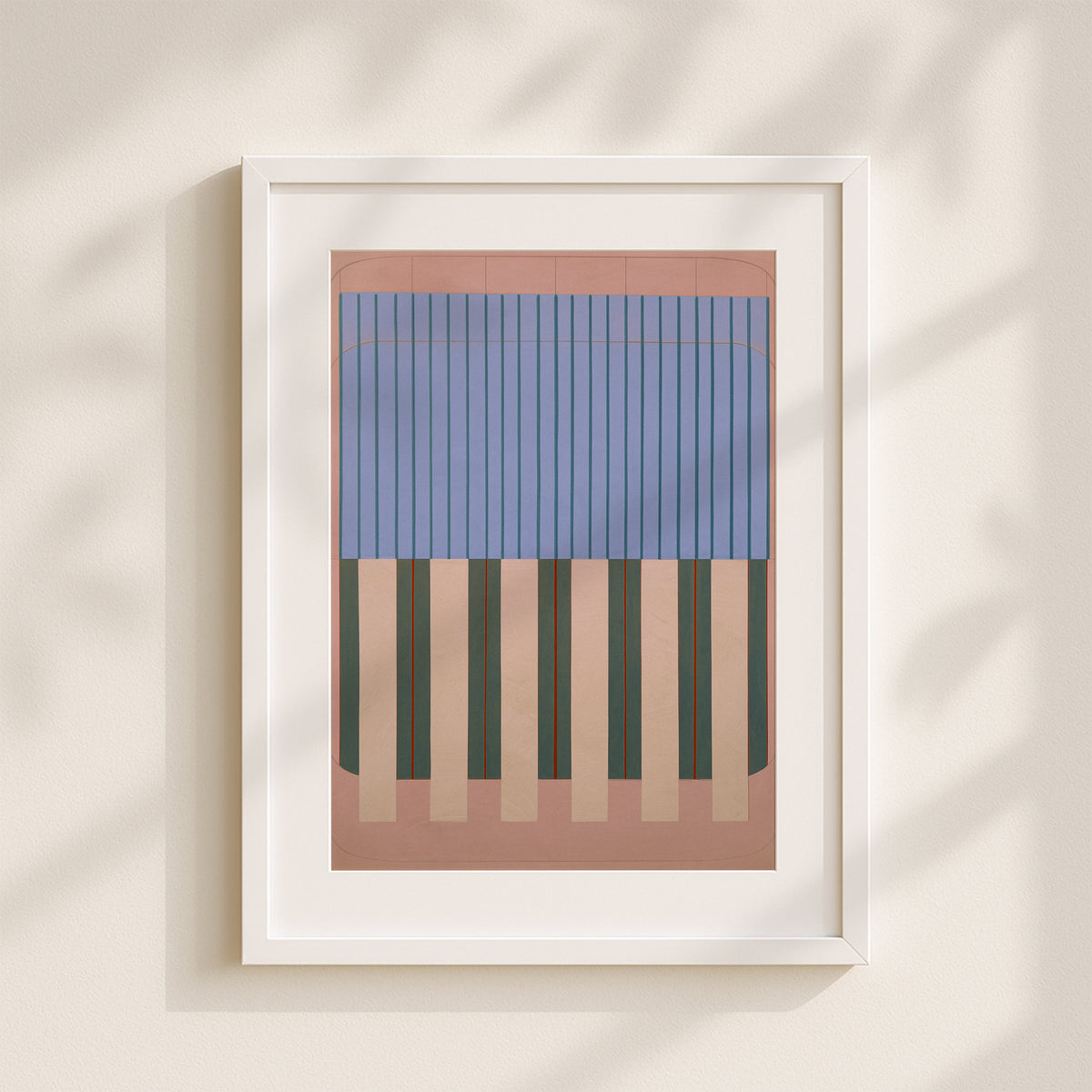 Meridian No. 15 Geometric Abstract Art Print